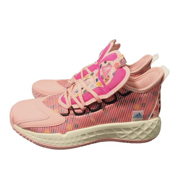 Adidas Mens Pink Pro Boost Low Day Of The Dead Lace Up Basketball Shoes Size 8.5 main image 7